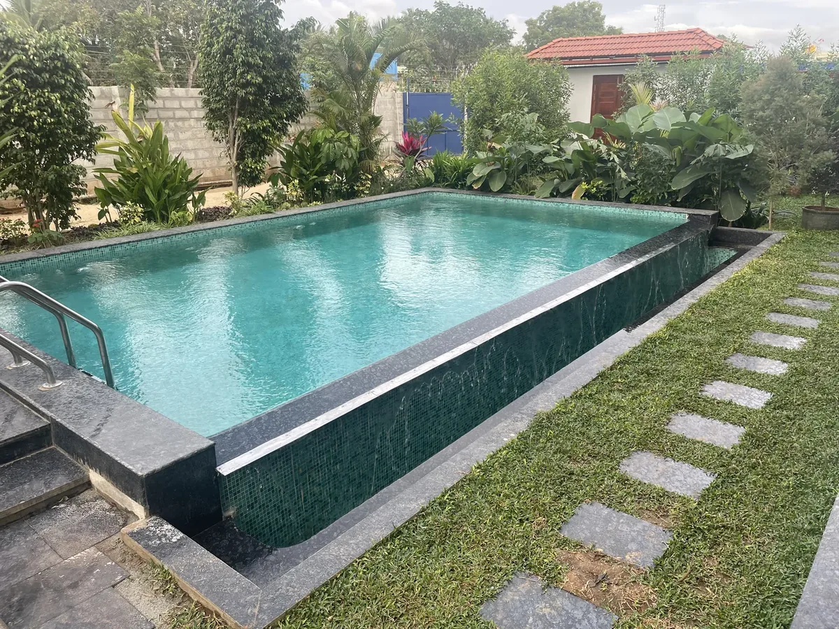 Swimming pool at Sandeep, Channapatna